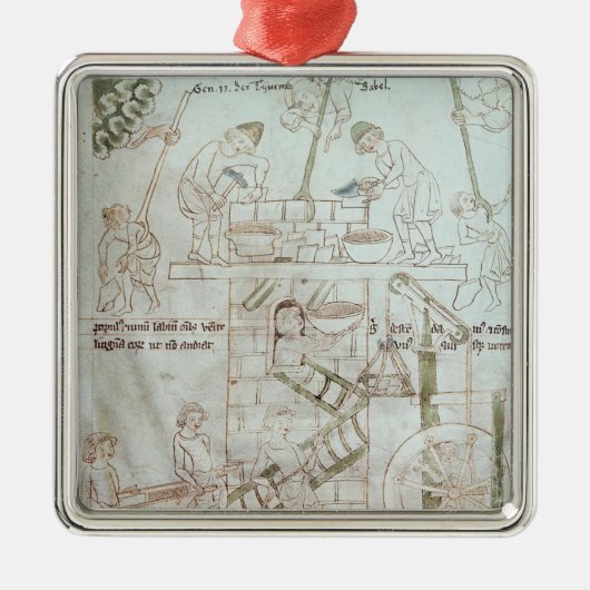 バベルの塔の建築 メタルオーナメント (正面)