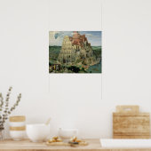 バベルの塔， 1563 (パネル油) ポスター (キッチン)