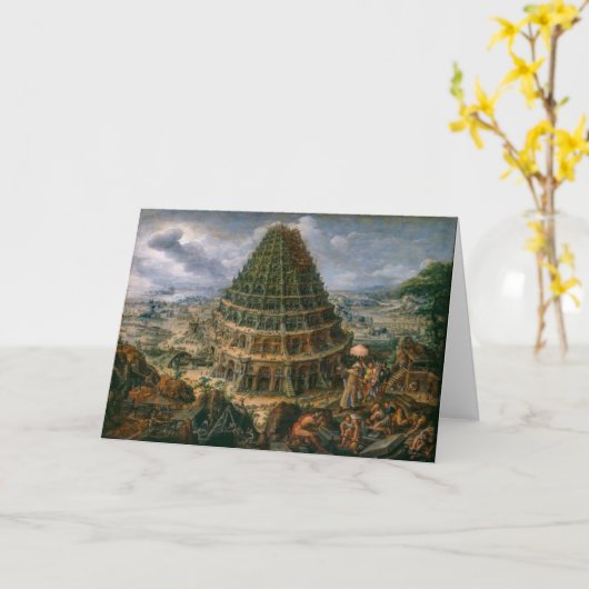 バベルの塔 | Marten van Valckenborch | カード (黄色い花)