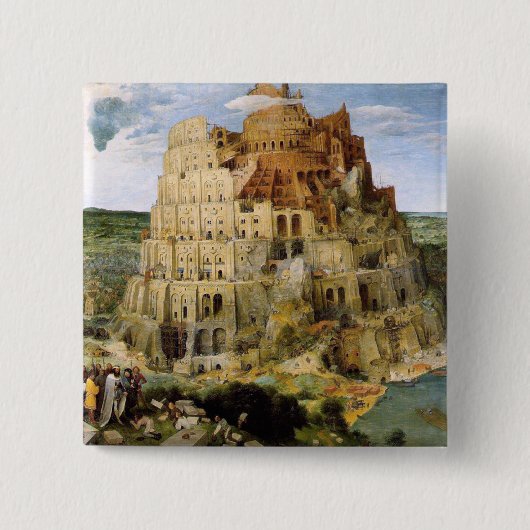 バベルの塔 – Peter Bruegel 缶バッジ (正面)