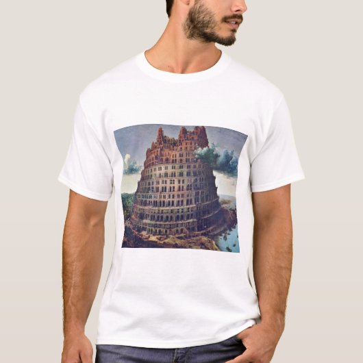 バベルの塔。 Pieter Bruegel著 Tシャツ (正面)