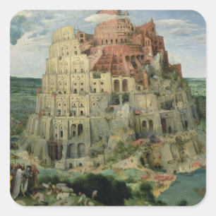 バベル塔、1563年(パネル上の油) スクエアシール