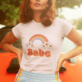 バベレトロデイジーレインボーグルーヴィ70sバチェロレッテ tシャツ
