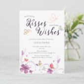 バホエレガントバタフライキス&ウィッシュベイビーシャワー 招待状 (スタンド正面)