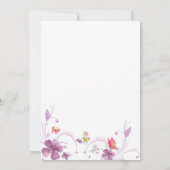 バホエレガントバタフライキス&ウィッシュベイビーシャワー 招待状 (裏面)