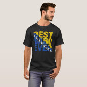 バボ最高のーエバーボスニアパパファーザーボスニア国旗の距離 Tシャツ (正面フル)