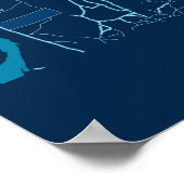 バマコ – マリ平和都市の地図 ポスター (角)