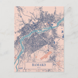 バマコ マリ 微風市街地図 旅行 ポストカード