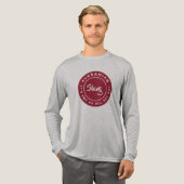 バマタイドフィットネスジムトレーニングクリムゾンレトロ トライブレンドＴシャツ (正面全体)