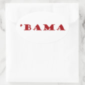 バマレッド文字 楕円形シール (バッグ)