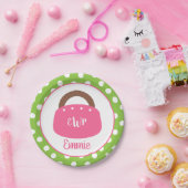 バミモノグラムのューダバッグパーソナライズされたパーティープレート ペーパープレート (パーティー)