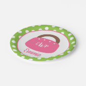 バミモノグラムのューダバッグパーソナライズされたパーティープレート ペーパープレート (アングル)