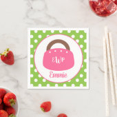 バミモノグラムのューダバッグパーソナライズされたパーティー スタンダードカクテルナプキン (インサイチュ)