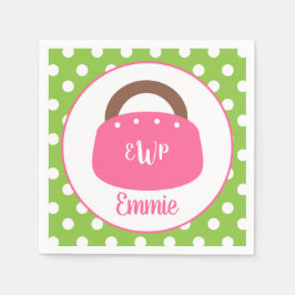 バミモノグラムのューダバッグパーソナライズされたパーティー スタンダードカクテルナプキン