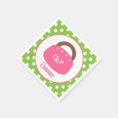 バミモノグラムのューダバッグパーソナライズされたパーティー スタンダードカクテルナプキン (角)