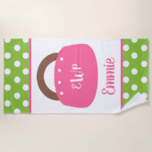 バミモノグラムのューダバッグパーソナライズされたビーチタオル ビーチタオル (正面)