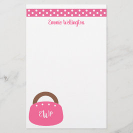 バミモノグラムのューダバッグパーソナライズされた文具