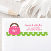 バミモノグラムのューダバッグ差出人住所ラベル ラベル (インサイチュ)