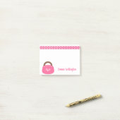 バミモノグラムのューダバッグ後メモ帳 ポストイット (デスク上)