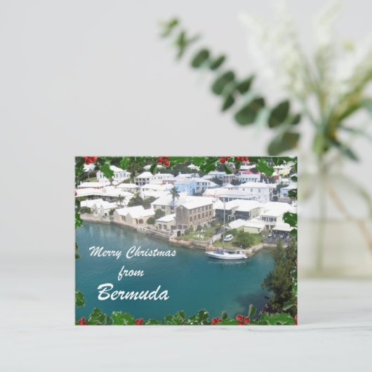 バミューダからのメリークリスマス シーズンポストカード (スタンド正面)