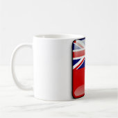 バミューダの光沢のある旗 コーヒーマグカップ (左)
