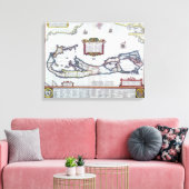 バミューダの地図 キャンバスプリント (インサイチュ (リビング))