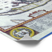 バミューダの地図 ポスター (角)