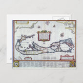 バミューダの地図 ポストカード (正面/裏面)