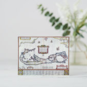 バミューダの地図 ポストカード (スタンド正面)