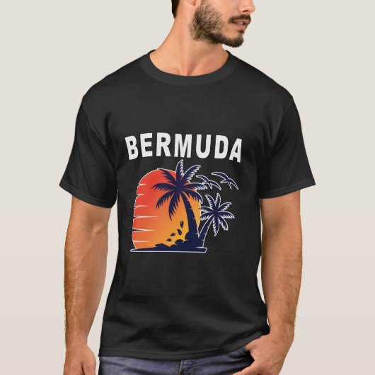 バミューダの熱帯島ビーチ Tシャツ (正面)