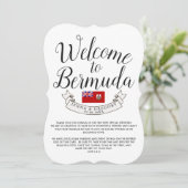 バミューダへようこそ | 結婚式のお土産 招待状 (スタンド正面)
