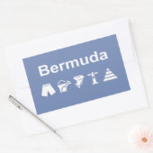 バミューダアイコモノトーンのン（濃） 長方形シール (封筒)