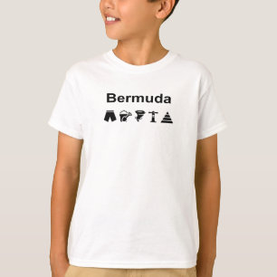 バミューダアイコンモノトーンのライトカラー Tシャツ