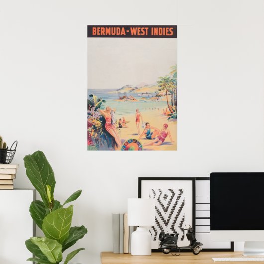 バミューダウエストインディヴィンテージポスター ポスター (ホームオフィス)