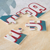 バミューダドルフィン – レトロヴィンテージトラベル ジグソーパズル (側面)