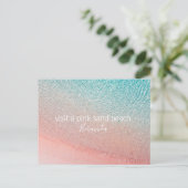 バミューダバケットリスト感動的ピンクサンドビーチ ポストカード (スタンド正面)