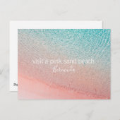 バミューダバケットリスト感動的ピンクサンドビーチ ポストカード (正面/裏面)