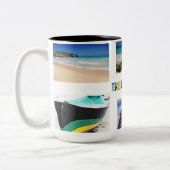 バミューダバケーション6写真コラージュ自分で作成 ツートーンマグカップ (左)