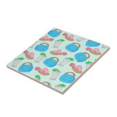 バミューダバッグサンダルスミントジュレプデ名門私立校風のルビー タイル (側面)