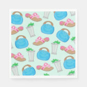 バミューダバッグサンダルスミントジュレ名門私立校風のップ スタンダードランチョンナプキン (正面)