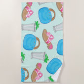 バミューダバッグサンダルスミントジュレ名門私立校風のップ ビーチタオル (正面)