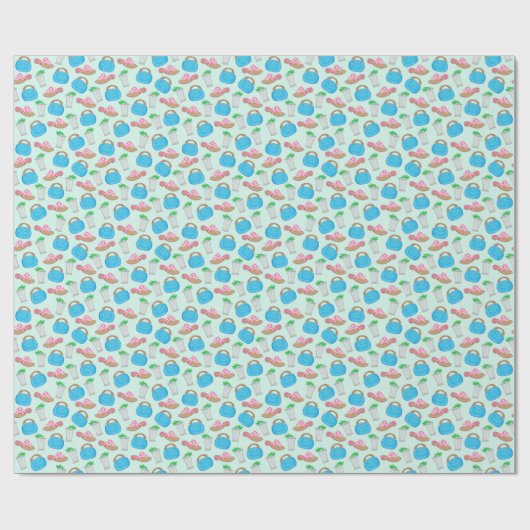 バミューダバッグサンダルスミントジュレ名門私立校風のップ ラッピングペーパー (フラット)