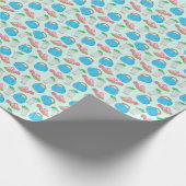 バミューダバッグサンダルスミントジュレ名門私立校風のップ ラッピングペーパー (角)