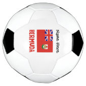 バミューダバミューダパーソナライズされた国旗 サッカーボール (回転)