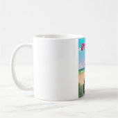 バミューダビーチスクーター旅行ポスター コーヒーマグカップ (左)