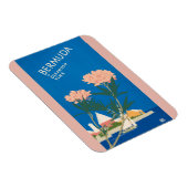 バミューダビーチ花レトロヴィンテージ旅行ポスター マグネット (右側)