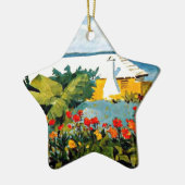 バミューダフラワーガーデンアンドバンガロー セラミックオーナメント (左)