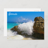 バミューダブルー海ロッキービーチ旅行写真 ポストカード (正面/裏面)