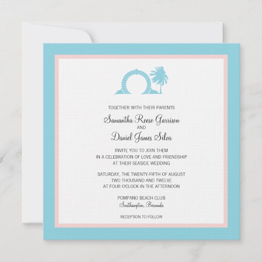 バミューダモオン結婚ゲートの目的地 招待状 (正面)