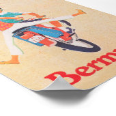 バミューダレトロヴィンテージ旅行ポスター ポスター (角)